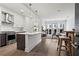 Modern kitchen with stainless steel appliances and an island at 775 Juniper Ne St # 413, Atlanta, GA 30308