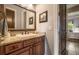 Stylish bathroom with granite vanity and updated fixtures at 833 Hines Rd, Moreland, GA 30259