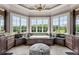 Spa-like bathroom with a large soaking tub and stunning views at 833 Hines Rd, Moreland, GA 30259