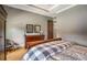 Relaxing bedroom with hardwood floors and gray walls at 833 Hines Rd, Moreland, GA 30259