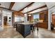 Open concept kitchen boasts an island and stainless steel appliances at 833 Hines Rd, Moreland, GA 30259