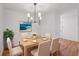Elegant dining room featuring modern lighting, wainscoting, and a view of a nearby beach painting at 1634 Ponce De Leon Ne Ave # 514, Atlanta, GA 30307