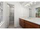 Bathroom with walk-in shower and modern vanity at 3781 Hickory Ridge Ct, Marietta, GA 30066