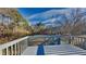 Deck overlooking backyard with wooded area view at 550 Jodeco Station St, Stockbridge, GA 30281