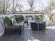 Cozy deck with fire pit and comfortable seating at 731 E Main St, Canton, GA 30114