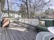 Spacious deck with wooden flooring, comfortable seating, and a view of the backyard at 731 E Main St, Canton, GA 30114