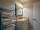 Bathroom with granite vanity and large mirror at 2710 Se Cumberland Court, Smyrna, GA 30080