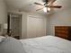 Spacious bedroom with large closet and ceiling fan at 2710 Se Cumberland Court, Smyrna, GA 30080