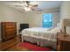 Bright bedroom with hardwood floors and ceiling fan at 2710 Se Cumberland Court, Smyrna, GA 30080