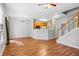 Dining area with hardwood floors and access to patio at 2297 Elmbridge Rd, Buford, GA 30519