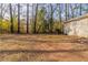 Open backyard with mature trees and partial house view at 4083 Thetford Ct, Decatur, GA 30035