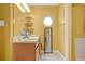 Bathroom featuring a small octagon window with shelving and a vanity with a sink at 2210 Burdett Ridge, Atlanta, GA 30349