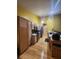 Kitchen with light wood cabinets and wood floors at 2210 Burdett Ridge, Atlanta, GA 30349