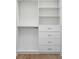 Bright white closet with shelves, drawers and hanging space at 2870 Daws Se Ave, Atlanta, GA 30317