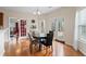 Breakfast nook with hardwood floors and French doors to patio at 679 Crosswinds Cir, Marietta, GA 30008