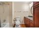 Clean bathroom with a vanity, shower, and toilet at 2778 Majestic Cir, Dacula, GA 30019