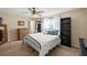 Bright bedroom with king-size bed and built-in shelving at 2778 Majestic Cir, Dacula, GA 30019