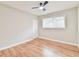 Bright bedroom with hardwood floors and ceiling fan at 2836 Crescendo Dr, Atlanta, GA 30318