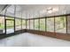 Spacious screened porch with view of the backyard at 2836 Crescendo Dr, Atlanta, GA 30318