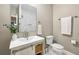 Small bathroom with single vanity and white tile at 458 Holly Nw St, Atlanta, GA 30318