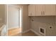 Laundry room with cabinets and utility hookups at 120 Ridgely Ct, Atlanta, GA 30342