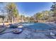 Large pool with a winter cover and lounge chairs at 3228 Rosebud Rd, Loganville, GA 30052