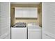 Clean laundry room with white washer and dryer at 411 Berkeley Woods Dr, Duluth, GA 30096