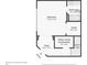 Floor plan of first floor with bedroom, bathroom, and foyer at 10861 Serenbe Ln, Chattahoochee Hills, GA 30268