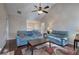 Living room with hardwood floors and vaulted ceiling at 113 Omega Ct, Dallas, GA 30157