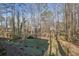 Private backyard with wooded area and arbor at 3796 Hickory Ridge Ct, Marietta, GA 30066