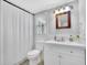 Clean bathroom with white vanity and updated fixtures at 3796 Hickory Ridge Ct, Marietta, GA 30066