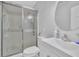 Clean bathroom with a shower/tub combo and vanity at 3796 Hickory Ridge Ct, Marietta, GA 30066