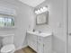 Bathroom with white vanity and updated fixtures at 3796 Hickory Ridge Ct, Marietta, GA 30066