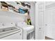 Convenient laundry room with washer, dryer, and shelving at 3796 Hickory Ridge Ct, Marietta, GA 30066