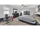 Spacious main bedroom with ceiling fan and room for home gym at 3796 Hickory Ridge Ct, Marietta, GA 30066