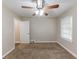 Bright bedroom with ceiling fan and neutral wall colors at 3110 Mcafee Rd, Decatur, GA 30032