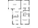 One-story floor plan including 2 bedrooms, 1 bath, and open living areas at 3110 Mcafee Rd, Decatur, GA 30032
