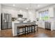 Modern kitchen with stainless steel appliances and island at 3809 Thatcher Sw Dr, Marietta, GA 30008