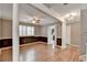 Dining room with hardwood floors and chair railing at 6 Westchester Sq, Decatur, GA 30030