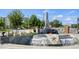 Ornamental fountain with cascading water and star-shaped design at 1182 Chastain Dr # 8, Sugar Hill, GA 30518