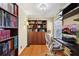 Inviting home office featuring built-in bookshelves, a desk, and natural light at 3660 Hickory Se Cir, Smyrna, GA 30080