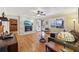 Cozy living room with fireplace, hardwood floors, and comfortable seating at 3660 Hickory Se Cir, Smyrna, GA 30080