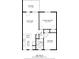 645 sq ft floor plan, 2 bed, 1 bath, balcony, living room, kitchen at 40 Daniel Se St # 6, Atlanta, GA 30312