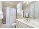 Clean bathroom with shower/tub combo and white vanity at 4720 Cliffside Ct, Marietta, GA 30067