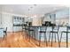 Modern kitchen with light blue cabinets, granite countertops, and stainless steel appliances at 4720 Cliffside Ct, Marietta, GA 30067