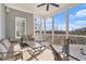 Relaxing screened porch with outdoor seating and a view at 4720 Cliffside Ct, Marietta, GA 30067