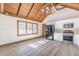 Bright kitchen featuring modern appliances and wood beamed ceiling at 5664 Dorsett Shoals Rd, Douglasville, GA 30135