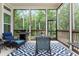 Relaxing screened porch with wooded views at 437 Great Pine Way, Woodstock, GA 30188