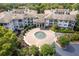 An aerial view of an apartment building with a central fountain at 3101 Howell Mill Nw Rd # 206, Atlanta, GA 30327