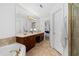 Elegant bathroom with double vanity, soaking tub, and separate shower at 3101 Howell Mill Nw Rd # 206, Atlanta, GA 30327